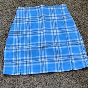Brandy Melville Blue Checkered Skirt